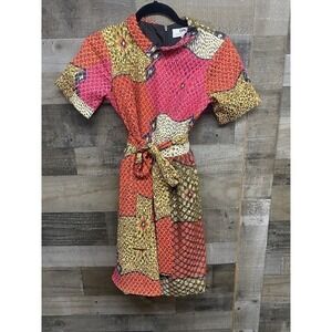 $298 Anthropologie Legend & Song Dutch Wax Pili Dress 2 by‎ Doreen Mashika